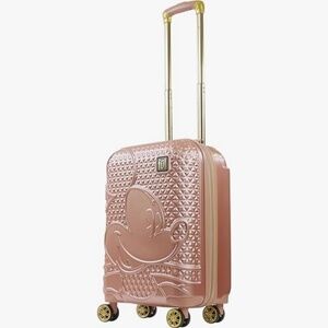 FUL Disney Textured Mickey Mouse 21 in. Rose Gold Hard-Sided Rolling Luggage